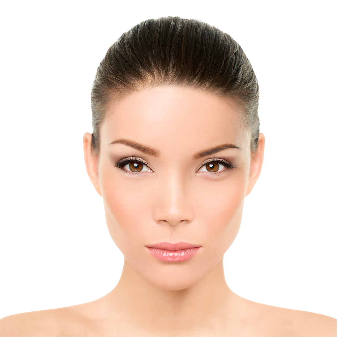 Asian woman beauty face portrait isolated on white background